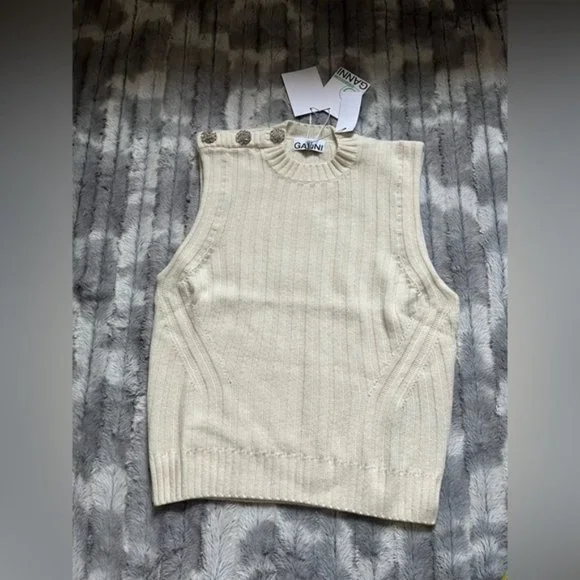 Ganni Sweater Vest Size Small - Picture 2 of 9